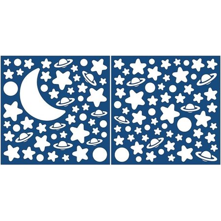 Crearreda Crearreda CR-79223 Moon & Stars Glowing Stickers CR-79223